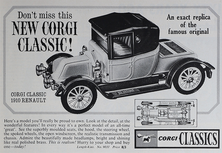 Advert: Don't miss this new Corgi  Classic 1910 Renault!  